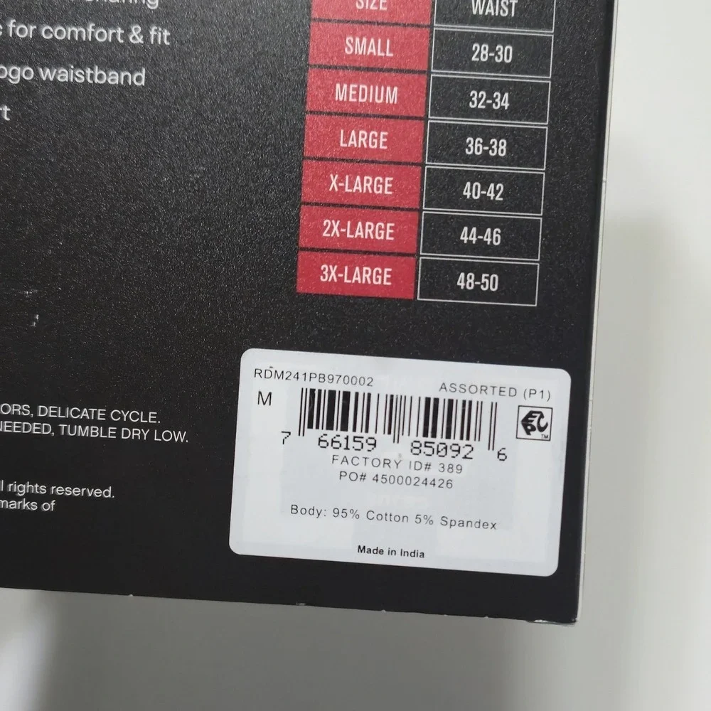 Reebok box has